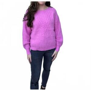 NEW PINK MARTINI women's cable sweater in pink